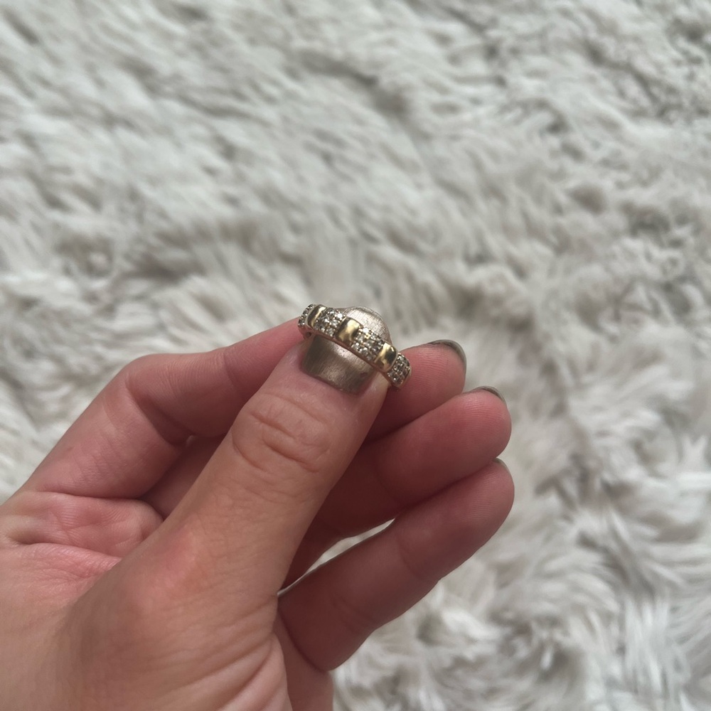 Mejuri pave diamond soft Charlotte ring size 5 - Picture 6 of 10